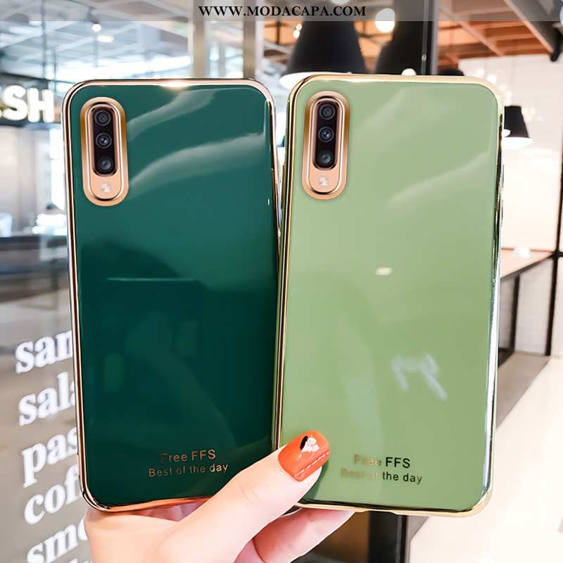 Capa Samsung Galaxy A50 Slim Super Silicone Luxo Capas Telemóvel Cinza Barato