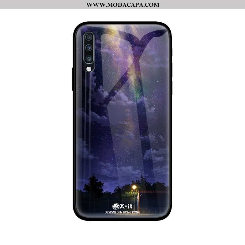 Capa Samsung Galaxy A50 Estilosas Pintado Tendencia Criativas Estrelado Cases Roxa Comprar