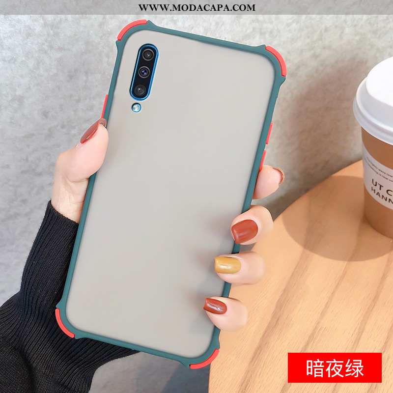 Capa Samsung Galaxy A50 Transparente Soft Cor De Contraste Cases Verde Slim Protetoras Comprar