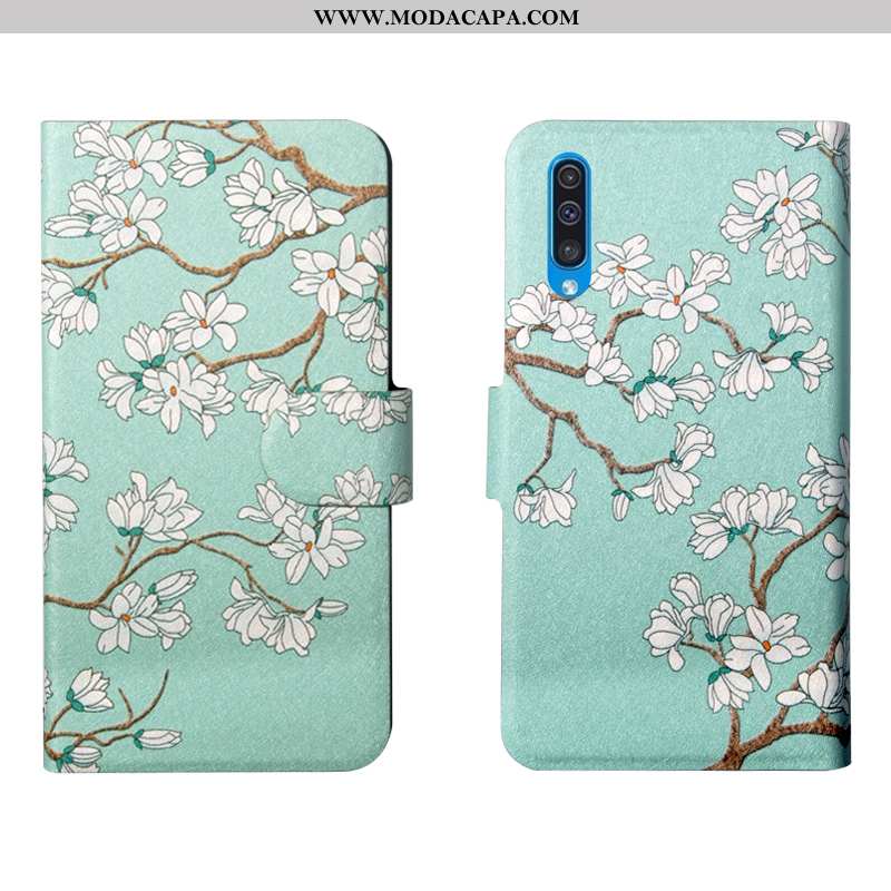 Capas Samsung Galaxy A50s Couro Completa Vintage Criativas Telemóvel Cases Protetoras Baratos