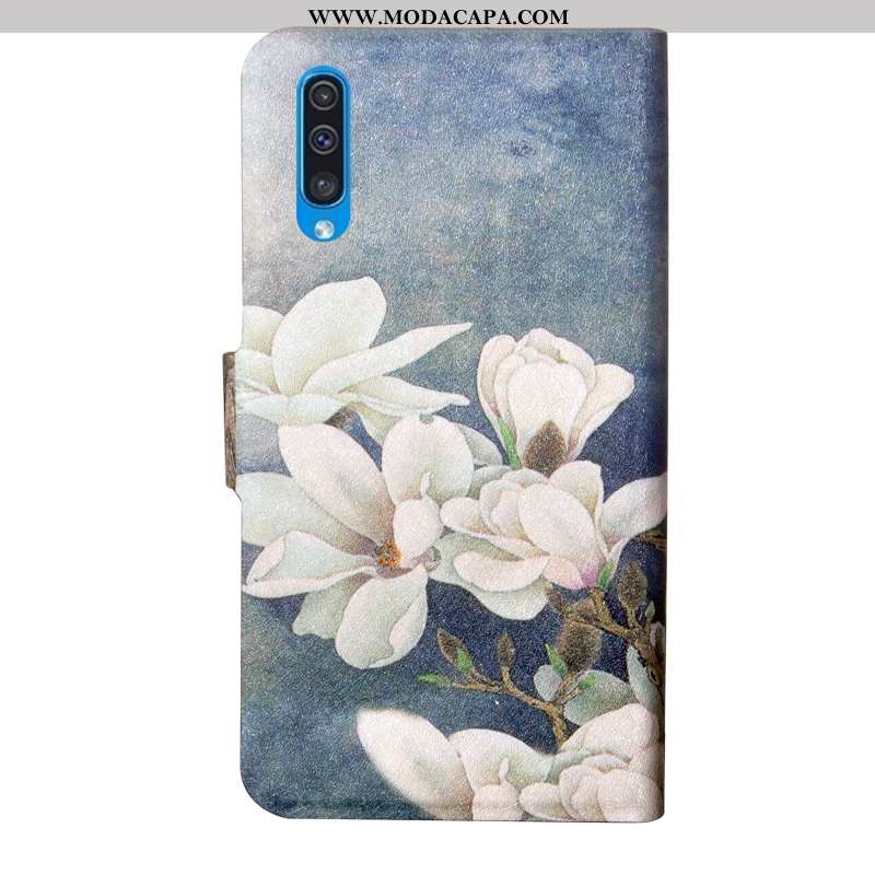 Capas Samsung Galaxy A50s Couro Completa Vintage Criativas Telemóvel Cases Protetoras Baratos