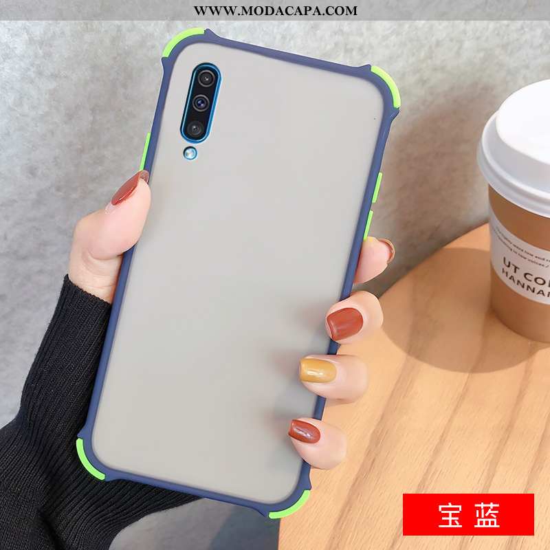 Capa Samsung Galaxy A50s Silicone Capas Telemóvel Cor De Contraste Preto Bonitos Resistente Barato