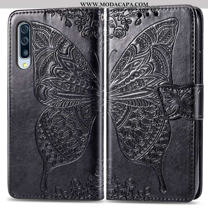 Capa Samsung Galaxy A50s Protetoras Cover Couro Cinza Telemóvel Antiqueda Cases Baratos