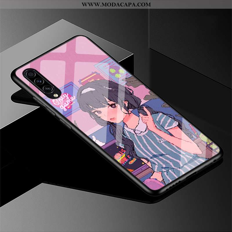 Capa Samsung Galaxy A50s Fofas Simples Roxa Novas Silicone Vidro Cases Baratas