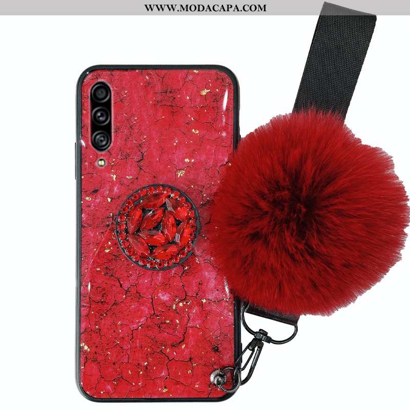 Capas Samsung Galaxy A50s Soft Completa Cordao Vermelho Telemóvel Malha Venda