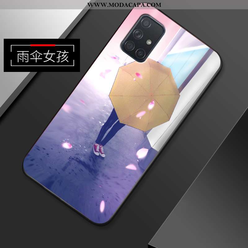 Capas Samsung Galaxy A51 Criativas Silicone Anime Soft Cases Minimalista Fosco Baratas