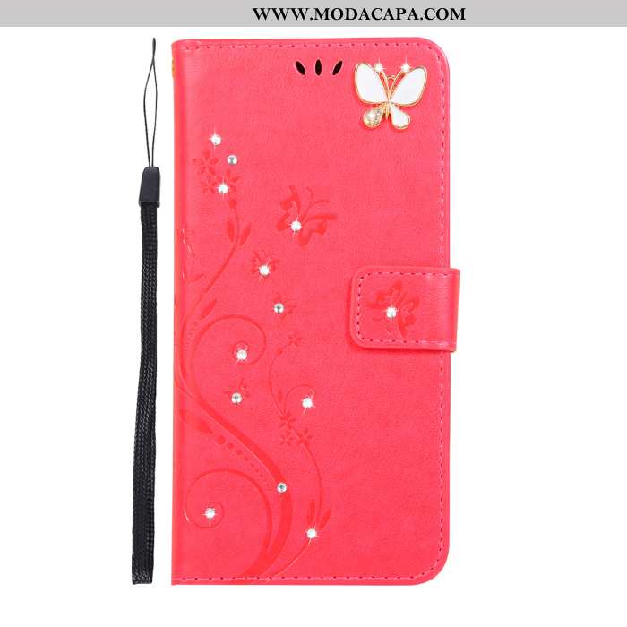 Capas Samsung Galaxy A60 Cordao Rosa Completa Silicone Cover Strass Couro Baratos