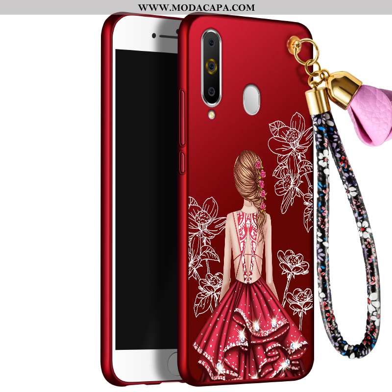 Capas Samsung Galaxy A60 Protetoras Antiqueda Vermelho Soft Cases Telemóvel Baratos