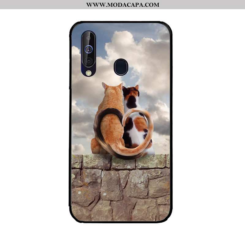 Capa Samsung Galaxy A60 Protetoras Antiqueda Pintado Personalizadas Cases Capas Azul Escuro Promoção