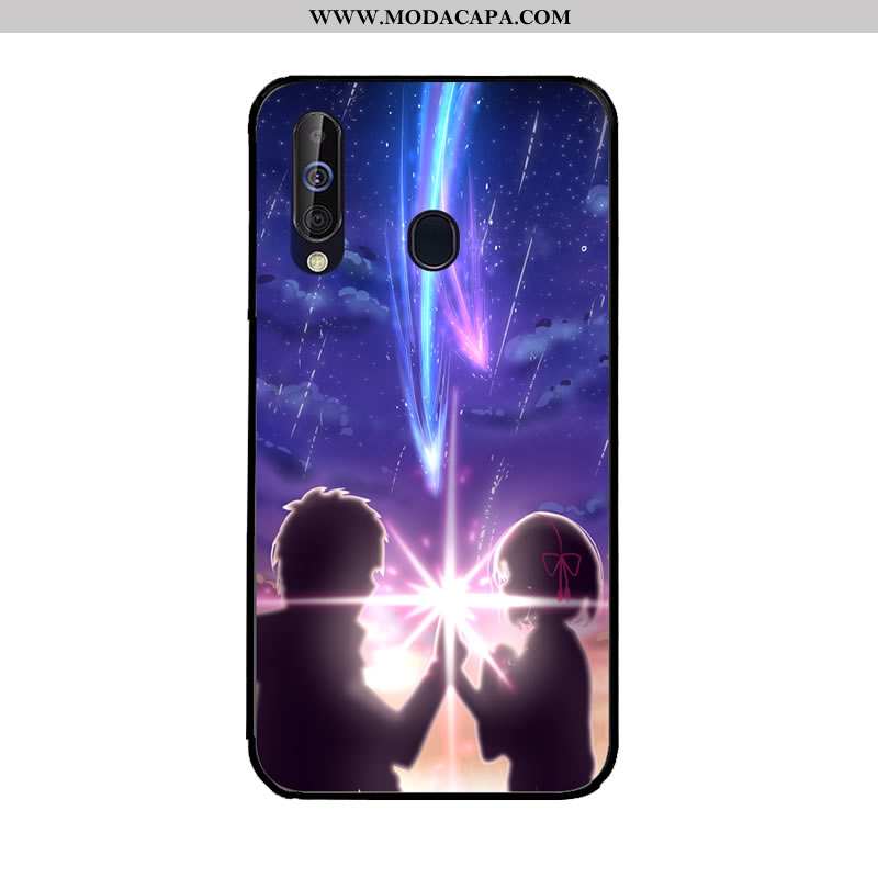 Capa Samsung Galaxy A60 Protetoras Antiqueda Pintado Personalizadas Cases Capas Azul Escuro Promoção