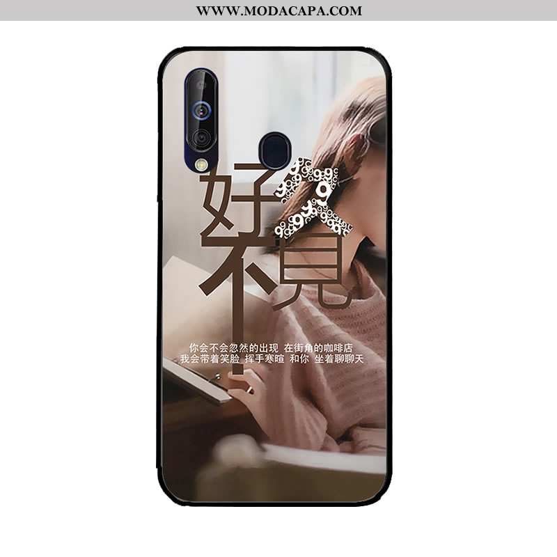 Capa Samsung Galaxy A60 Protetoras Antiqueda Pintado Personalizadas Cases Capas Azul Escuro Promoção