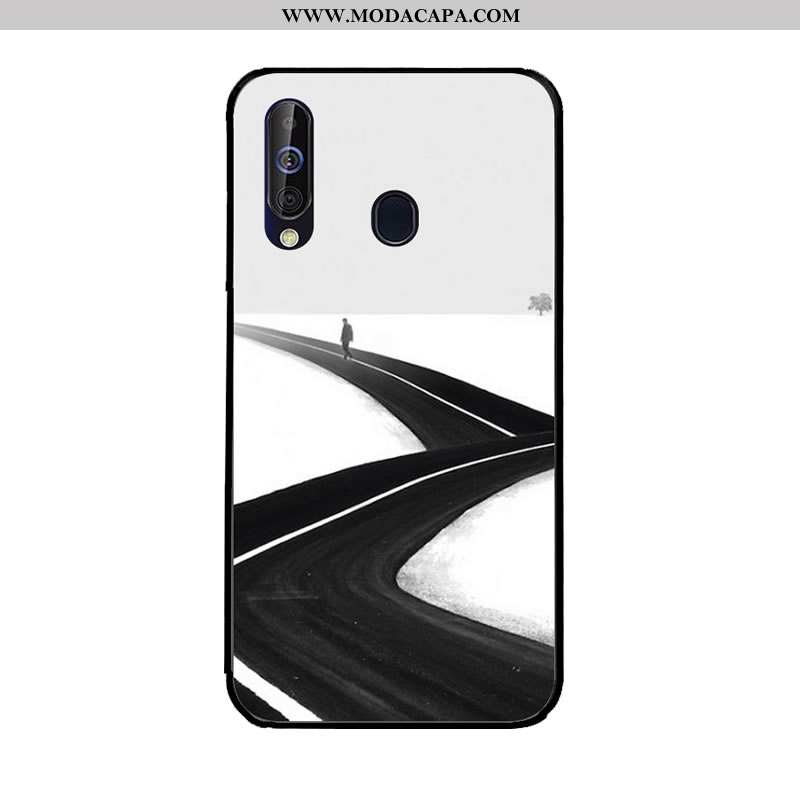 Capa Samsung Galaxy A60 Protetoras Antiqueda Pintado Personalizadas Cases Capas Azul Escuro Promoção