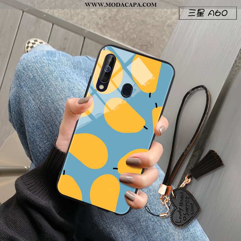 Capa Samsung Galaxy A60 Personalizada Dágua Tendencia Protetoras Tampa Verao Azul Promoção