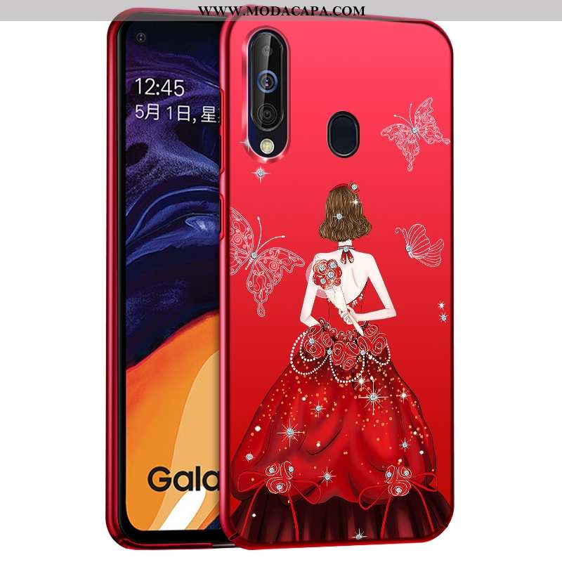 Capas Samsung Galaxy A60 Estilosas Cases Tampa Protetoras Plastico Resistente Vermelho Baratos
