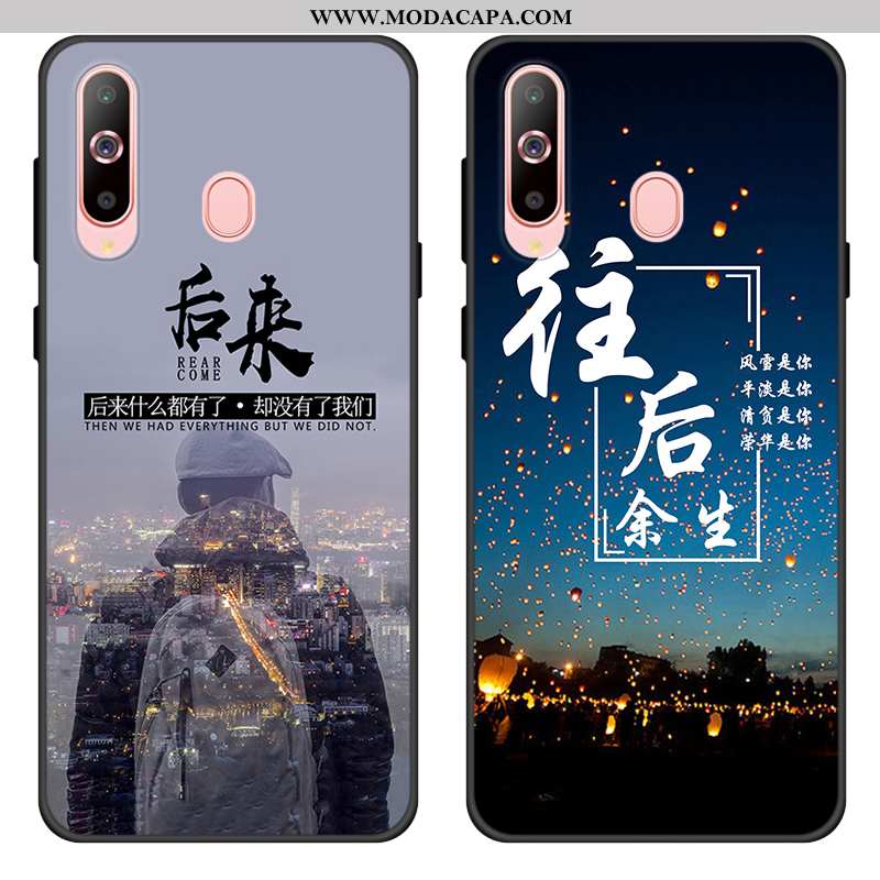 Capas Samsung Galaxy A60 Soft Azul Personalizadas Protetoras Completa Cases Venda