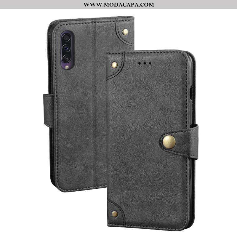 Capa Samsung Galaxy A70 Cordao Cover Preto Carteira Soft Silicone Cases Promoção