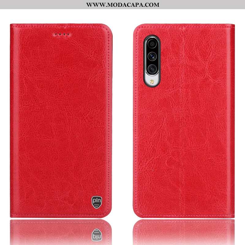 Capas Samsung Galaxy A70 Couro Genuíno Couro Cover Cases Antiqueda Telemóvel Barato