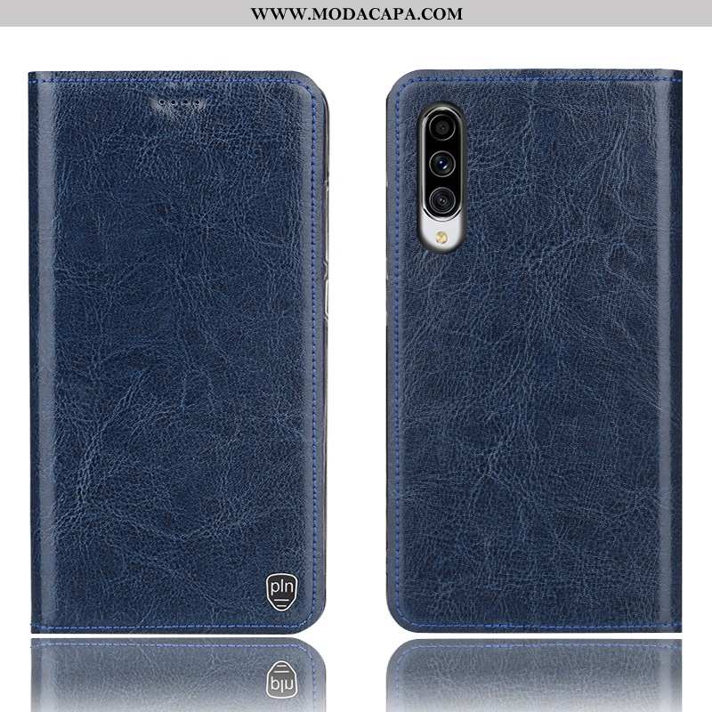 Capas Samsung Galaxy A70 Couro Genuíno Couro Cover Cases Antiqueda Telemóvel Barato