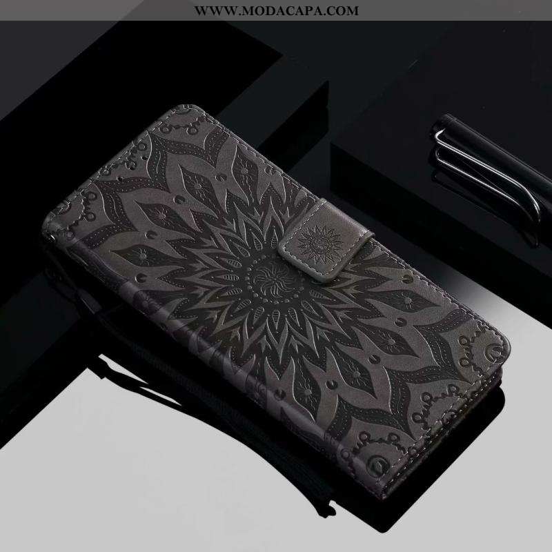 Capa Samsung Galaxy A70 Protetoras Cover Cinza Telemóvel Capas Couro Cases Baratas