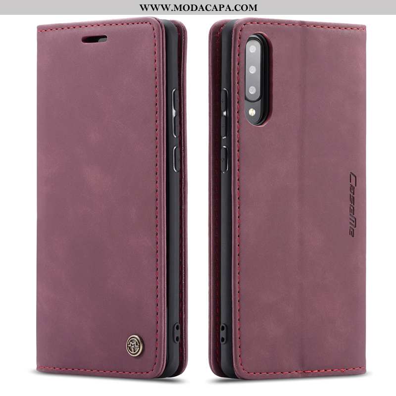 Capas Samsung Galaxy A70s Protetoras Cases Telemóvel Azul Couro Genuíno Antiqueda Promoção