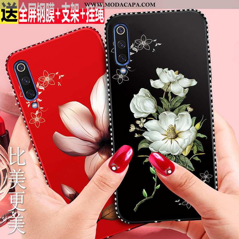 Capa Samsung Galaxy A70s Estiloso Floral Telemóvel Fosco Silicone Vermelho Cases Comprar