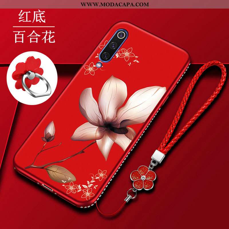 Capa Samsung Galaxy A70s Estiloso Floral Telemóvel Fosco Silicone Vermelho Cases Comprar