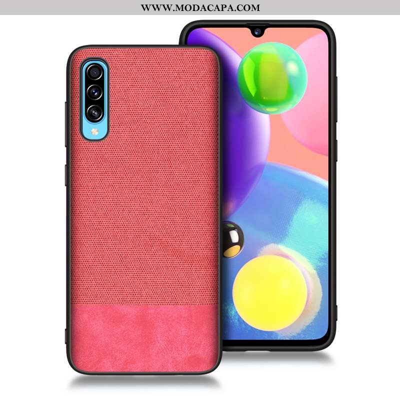 Capa Samsung Galaxy A70s Tendencia Antiqueda Silicone Tecido Telemóvel Capas Completa Promoção