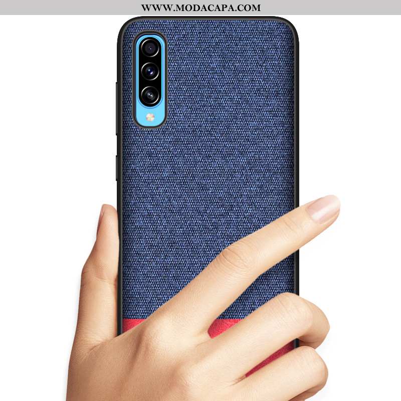 Capa Samsung Galaxy A70s Tendencia Antiqueda Silicone Tecido Telemóvel Capas Completa Promoção