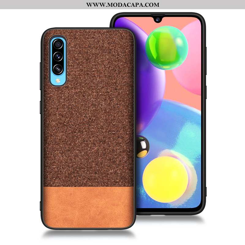 Capa Samsung Galaxy A70s Tendencia Antiqueda Silicone Tecido Telemóvel Capas Completa Promoção