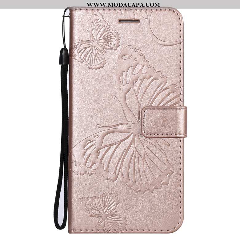 Capa Samsung Galaxy A70s Protetoras Cases Borboleta Florais Capas Laranja Couro Barato