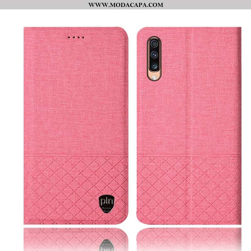 Capa Samsung Galaxy A70s Protetoras Rosa Completa Antiqueda Grade Cases Couro Barato