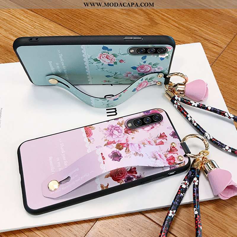 Capa Samsung Galaxy A70s Tendencia Wrisband Capas Fosco Rosa Protetoras Silicone Promoção