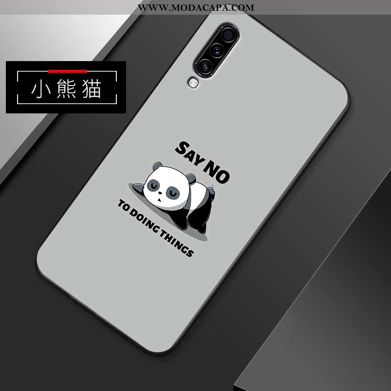 Capa Samsung Galaxy A70s Tendencia Fosco Cases Capas Cinza Silicone Soft Baratos