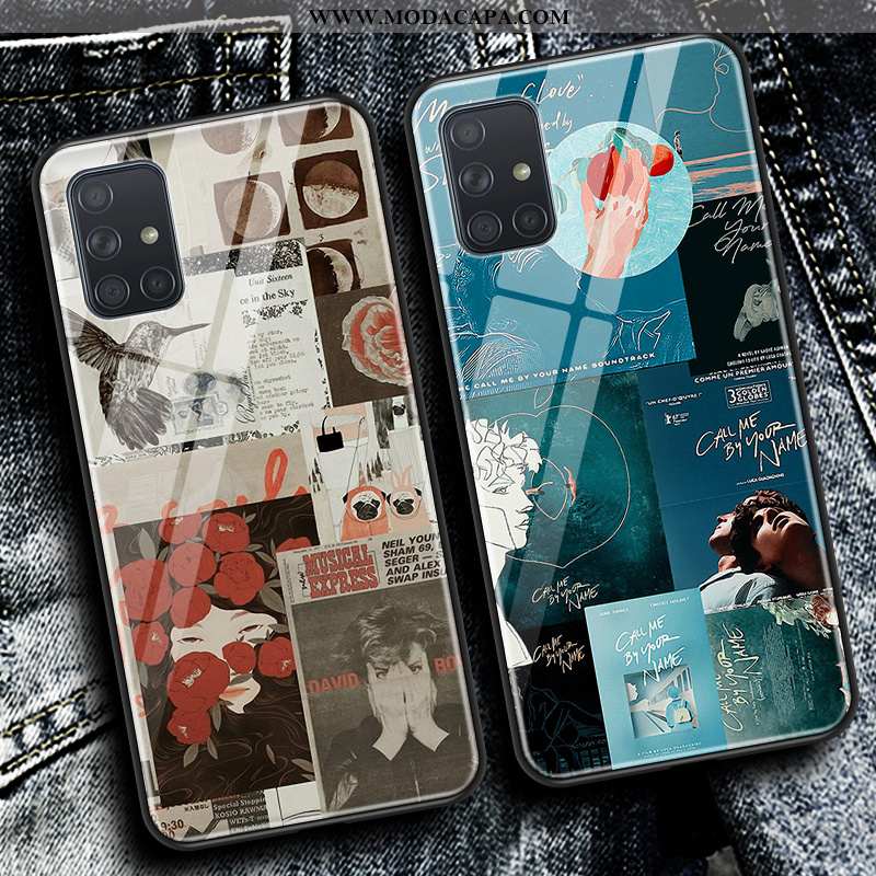 Capa Samsung Galaxy A71 Tendencia Telemóvel Antiqueda Azul Completa Capas Cases Baratas