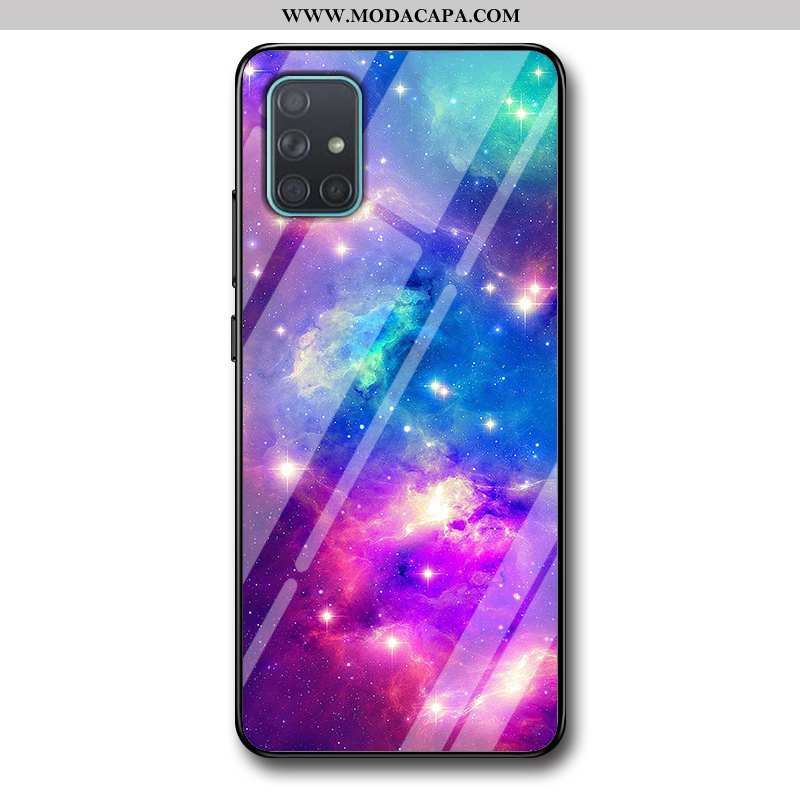 Capa Samsung Galaxy A71 Tendencia Vidro Completa Capas Roxa Protetoras Estilosas Baratas