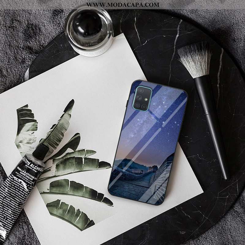 Capa Samsung Galaxy A71 Tendencia Vidro Completa Capas Roxa Protetoras Estilosas Baratas