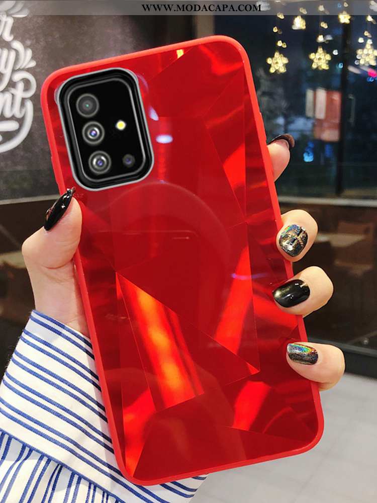 Capa Samsung Galaxy A71 Desenho Animado Completa Pequena Vermelho Silicone Malha Protetoras Baratas