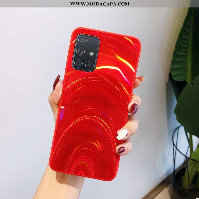 Capas Samsung Galaxy A71 Protetoras Novas Pequena Cases Malha Slim Vermelho Online