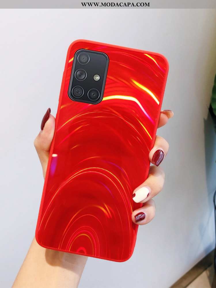 Capas Samsung Galaxy A71 Protetoras Novas Pequena Cases Malha Slim Vermelho Online