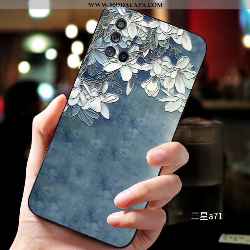 Capas Samsung Galaxy A71 Soft Super Criativas Telemóvel Personalizada Fosco Azul Online