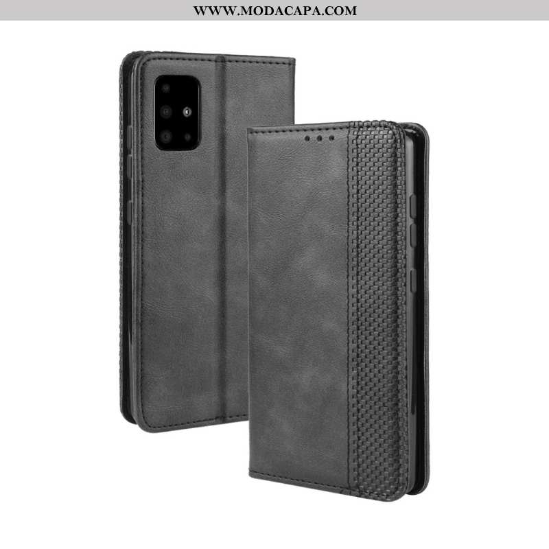 Capas Samsung Galaxy A71 Protetoras Cases Preto Telemóvel Completa Couro Baratos