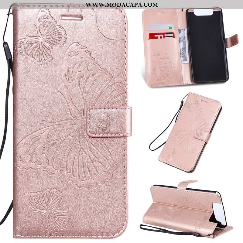 Capas Samsung Galaxy A80 Couro Telemóvel Cases Roxa Cover Protetoras Online