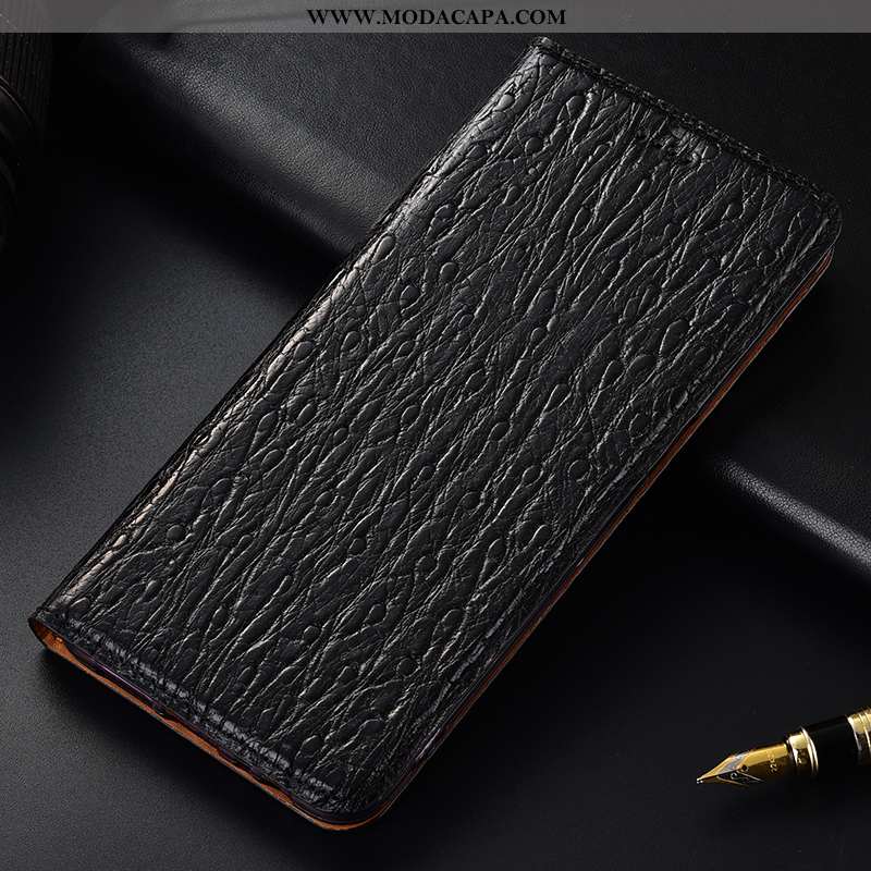 Capa Samsung Galaxy A80 Protetoras Cases Pássaro Antiqueda Telemóvel Couro Genuíno Cover Barato