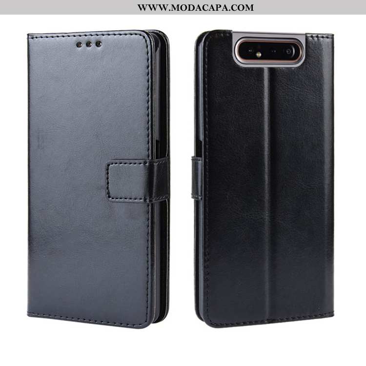 Capas Samsung Galaxy A80 Carteira Cover Couro Telemóvel Cases Nova Barato