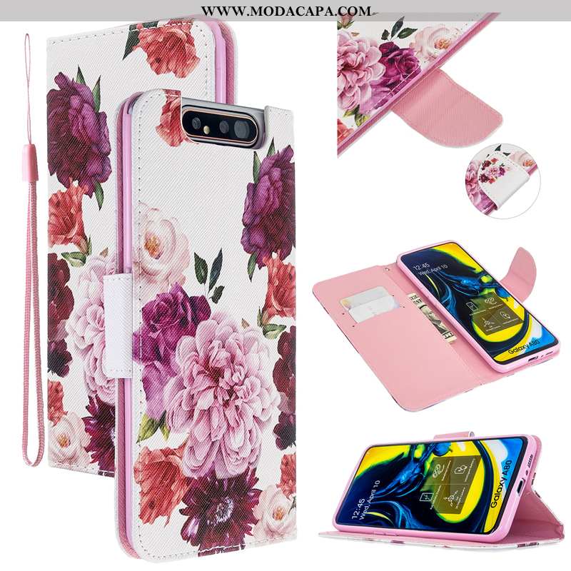 Capa Samsung Galaxy A80 Protetoras Couro Cover Capas Rosa Cases Telemóvel Venda