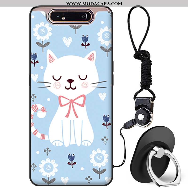 Capa Samsung Galaxy A80 Silicone Protetoras Desenho Animado Antiqueda Cases Branco Telemóvel Barato