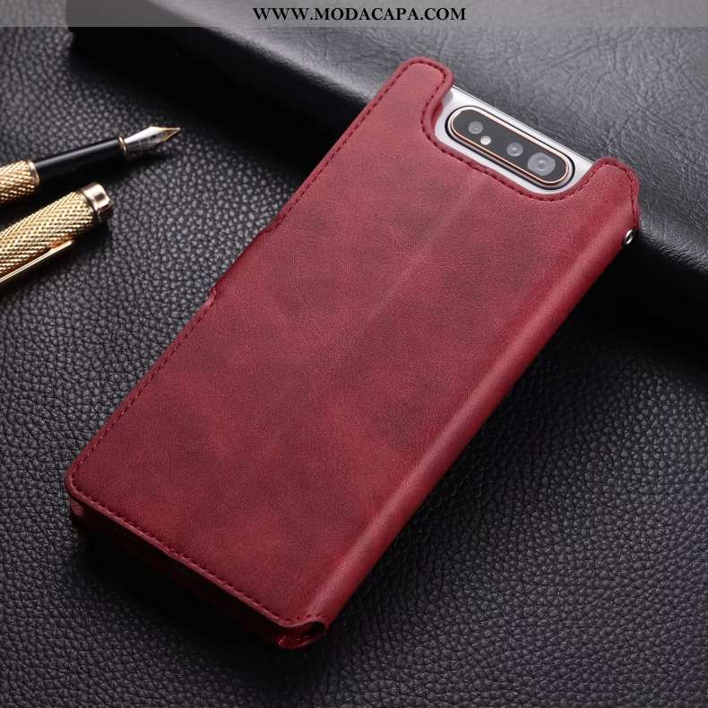 Capa Samsung Galaxy A80 Couro Cover Silicone Telemóvel Protetoras Antiqueda Cases Comprar