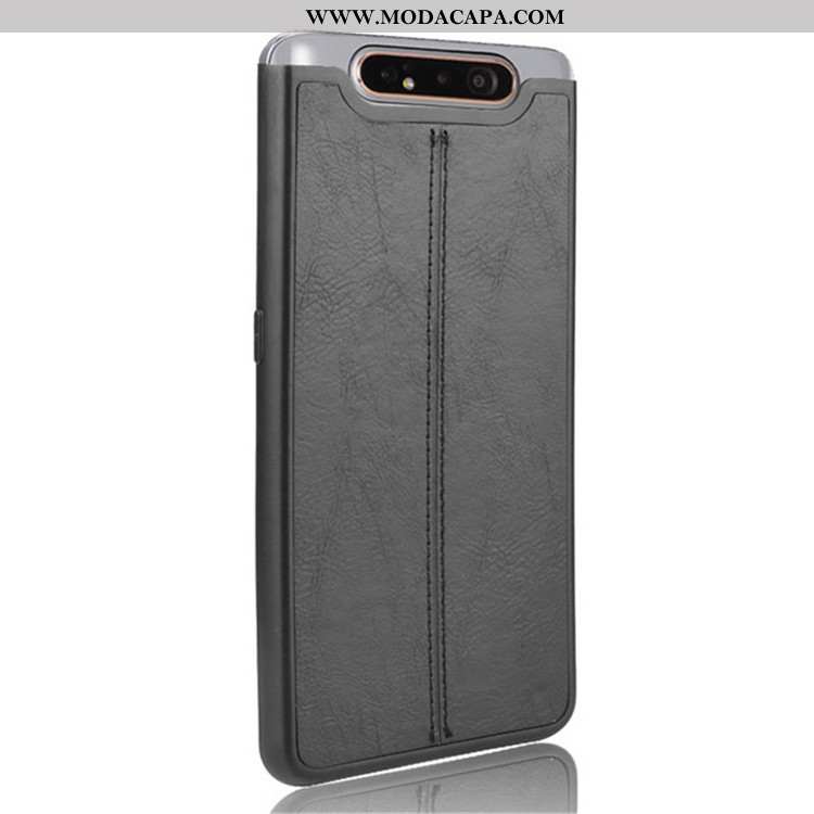 Capa Samsung Galaxy A80 Couro Cases Antiqueda Capas Telemóvel Resistente Preto Online