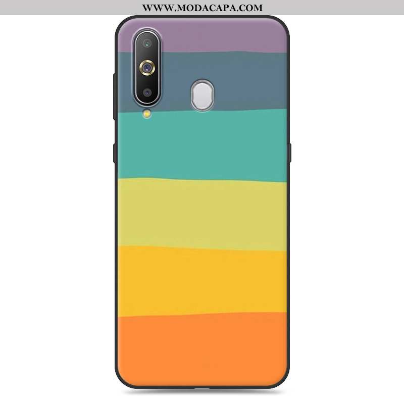 Capa Samsung Galaxy A8s Tendencia Cases Amarela Completa Silicone Telemóvel Soft Promoção