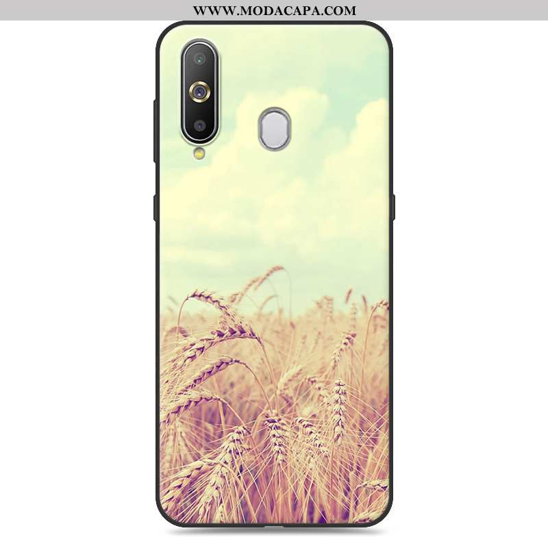 Capa Samsung Galaxy A8s Tendencia Cases Amarela Completa Silicone Telemóvel Soft Promoção